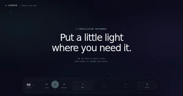 Screenshot of lumen constellation