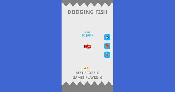 Screenshot of dodging fish