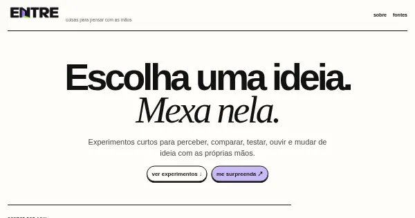 Screenshot of entre