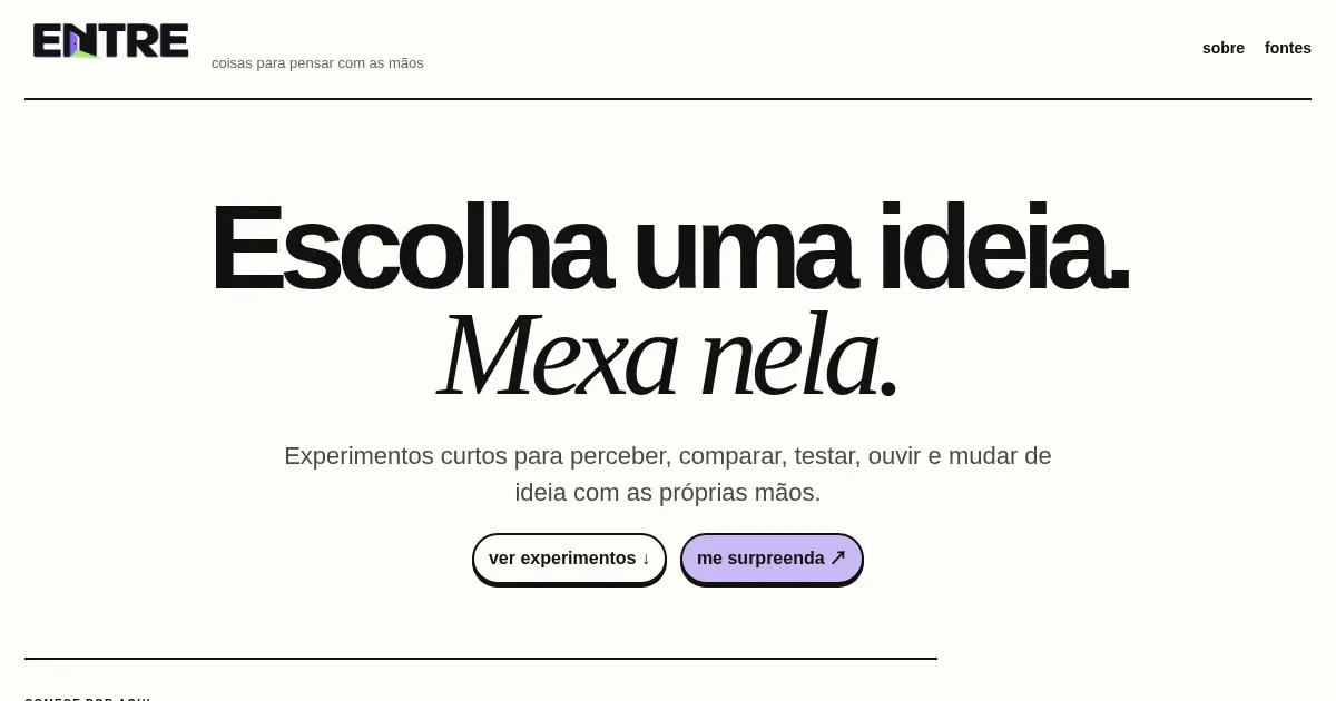 Screenshot of entre