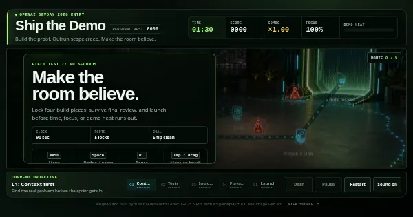 Screenshot of ship the demo devday 2026