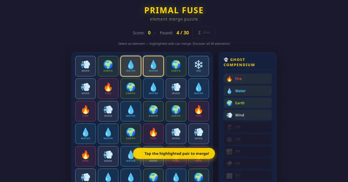 Screenshot of primal fuse