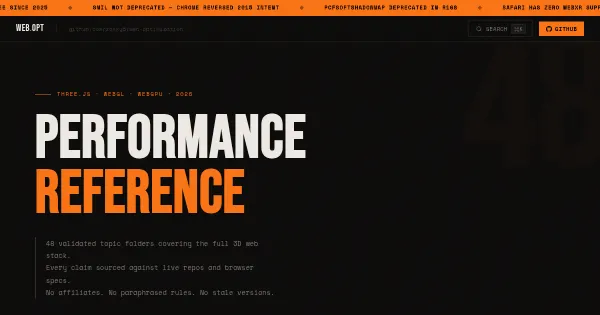 Screenshot of web optimization