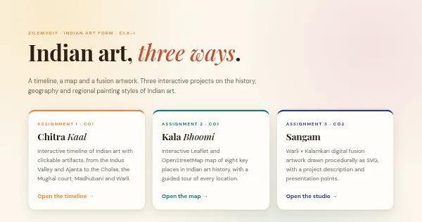 Screenshot of indian art form