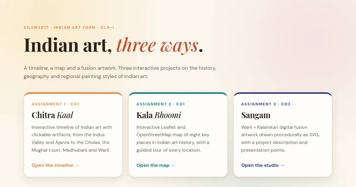 Screenshot of indian art form