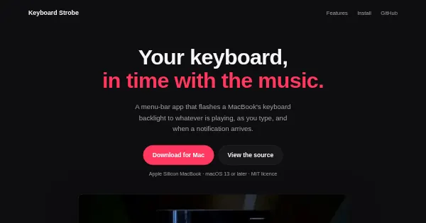 Screenshot of keyboard strobe