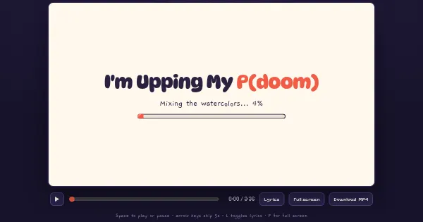 Screenshot of upping my pdoom