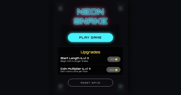 Screenshot of NeonSnakeAPK Mobile Game
