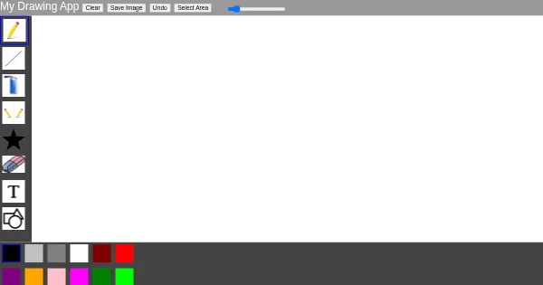 Screenshot of drawing app