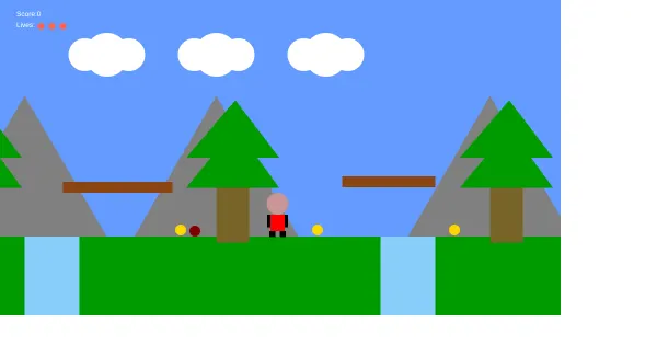 Screenshot of platformer game