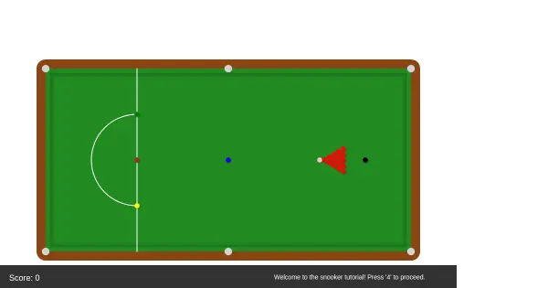 Screenshot of snooker game