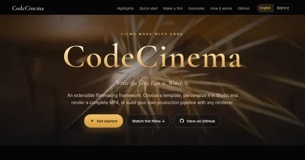 Screenshot of CodeCinema