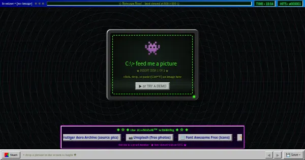 Screenshot of iconizer