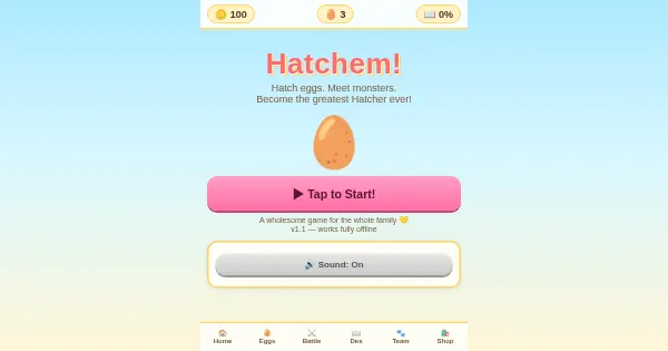 Screenshot of hatchem