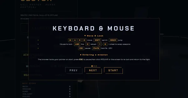 Screenshot of null sector